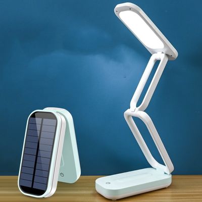 Lámpara de escritorio plegable desprendible recargable solar plástica de la protección ocular de la batería de litio del moldeo a presión de STP LED